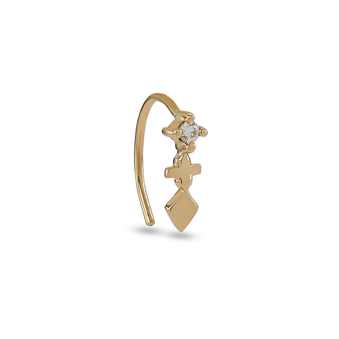 Kitalla Earring - 14 Karat Gold with Diamond