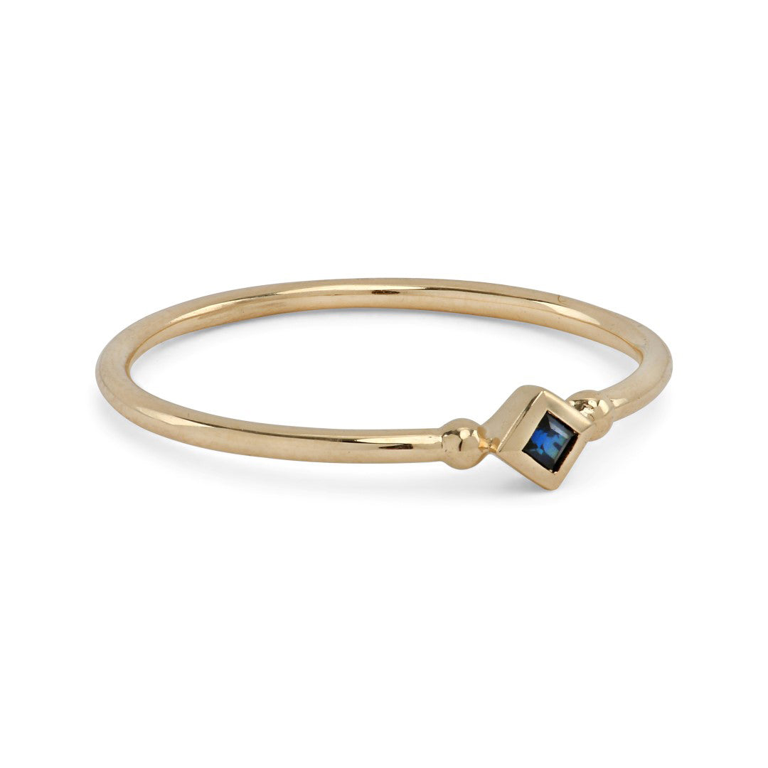 Sana Ring - 14 Karat Gold W. Blue Sapphire