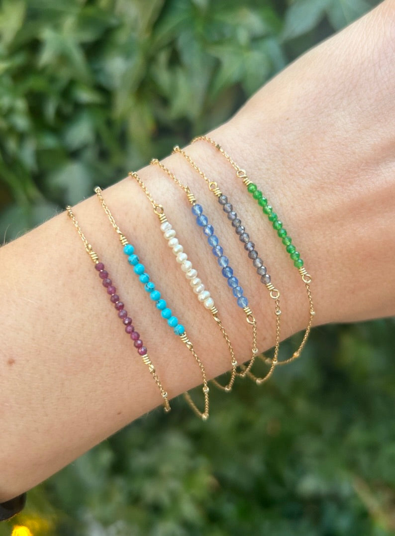 Simple Pearl Bracelet-925 Silver or Gold   14 Karat