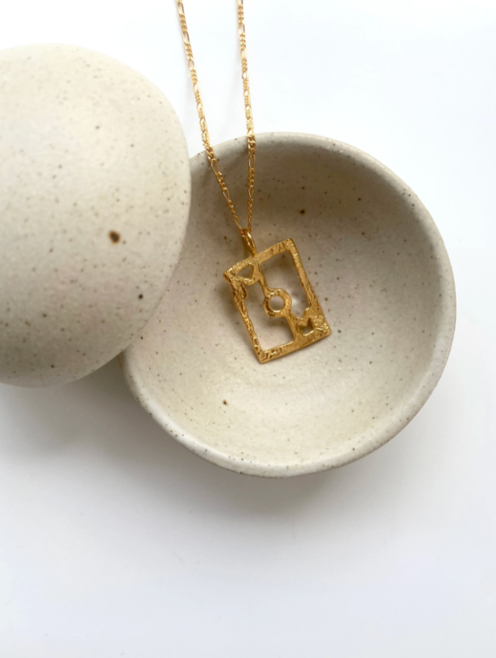 MOM Gold Necklace - Gold Plated Silver