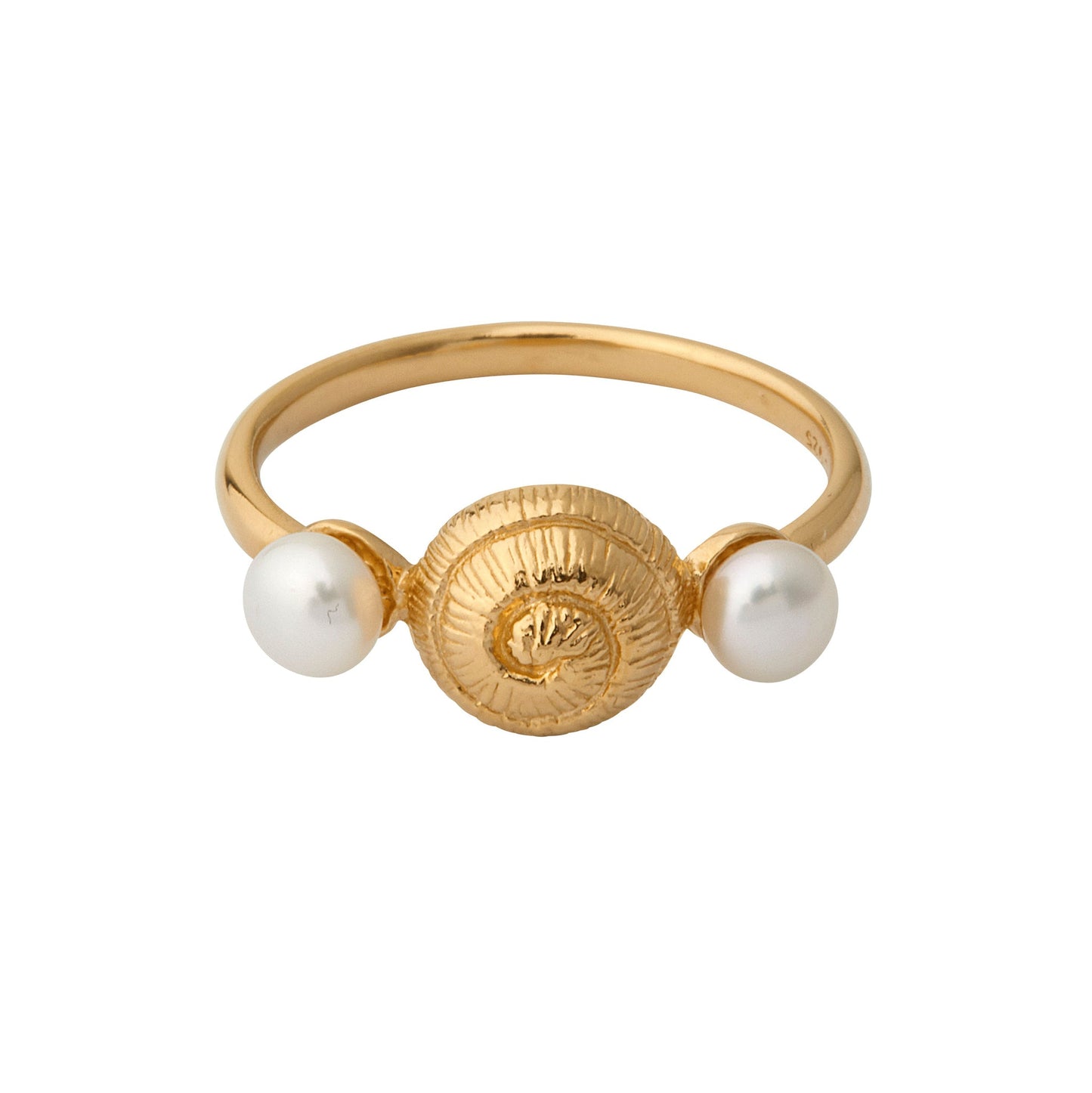 Sprial & Pearls Ring - 14 Karat Gold