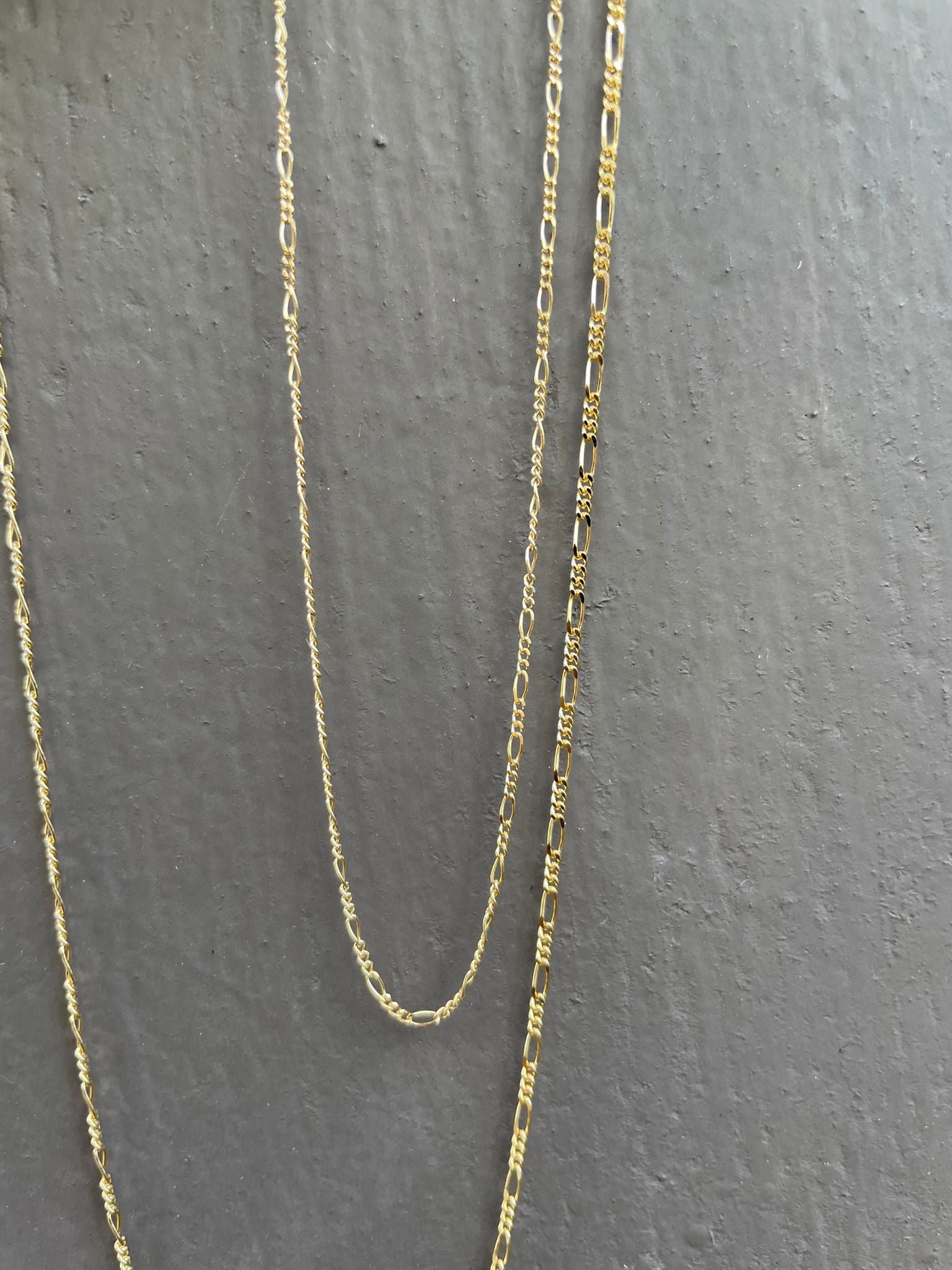 Figaro chain Necklace 18 karat Gold - Main Image