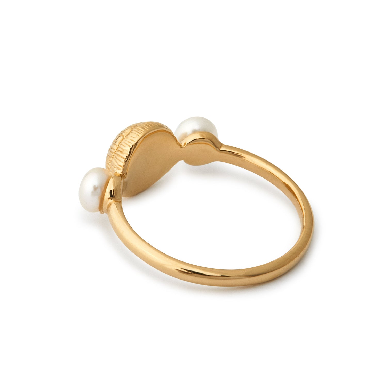 Sprial & Pearls Ring - 14 Karat Gold