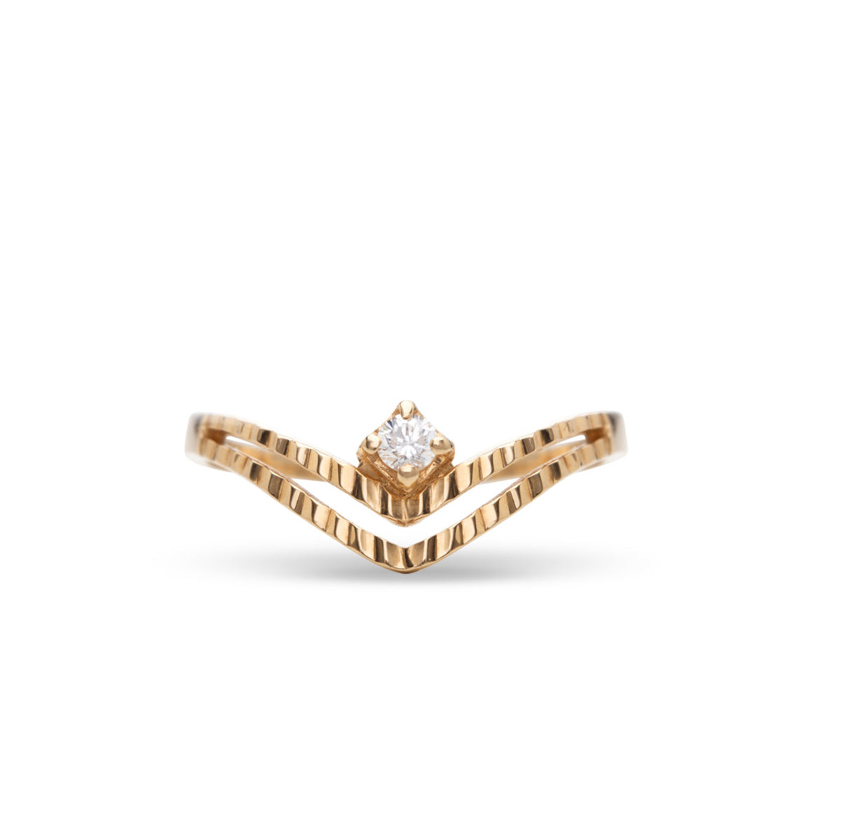 Zarrin Ring - 14 Karat Gold W. Diamond
