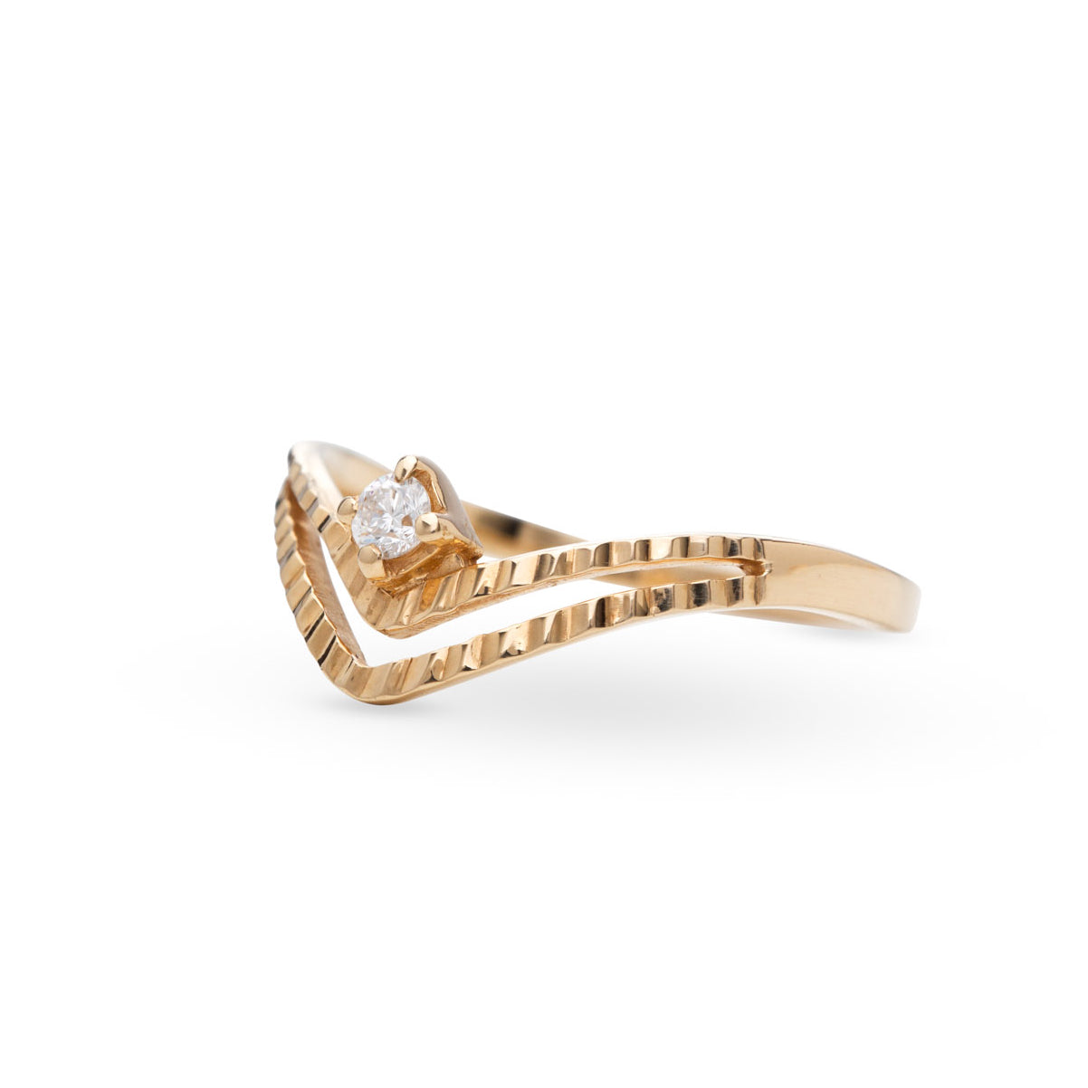 Zarrin Ring - 14 Karat Gold With Diamond