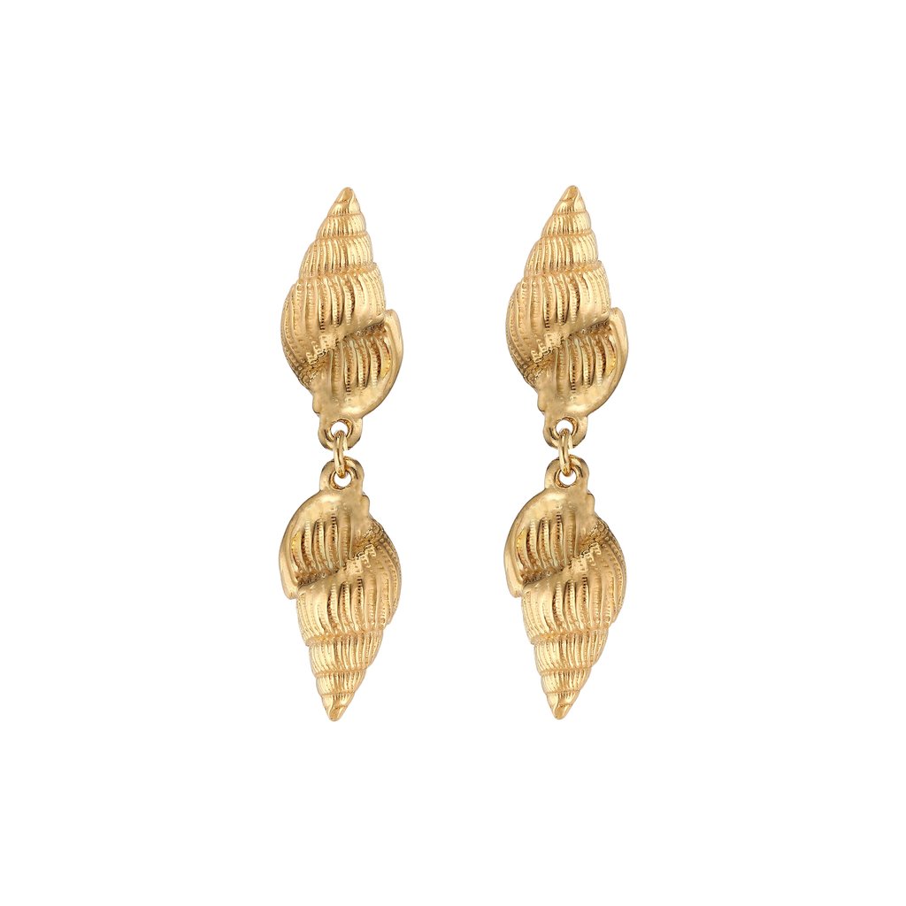 Aviva Shell Earring -  Gold Plated Silver