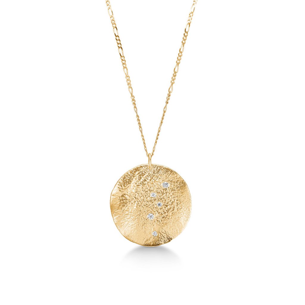 Bali Amulet Necklace Zirconia  -  Gold Plated Silver