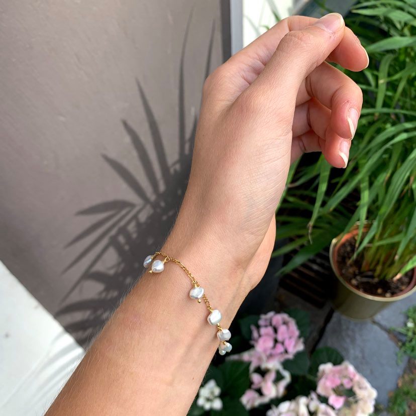 Boheme Pearls Armbånd-925 Sølv eller Forgyldt