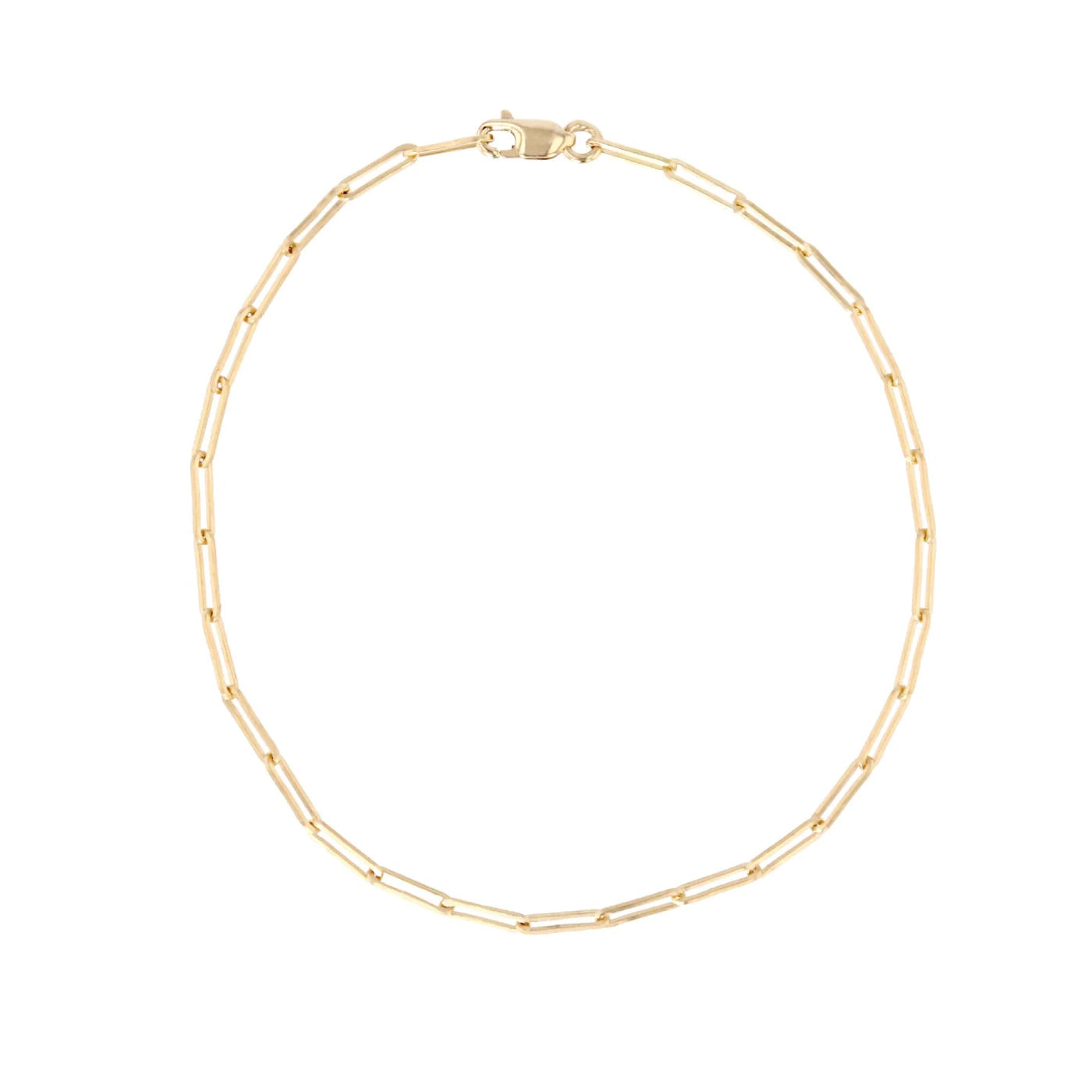 Classic Anchor Rectangular Bracelet- 18 Karat Gold