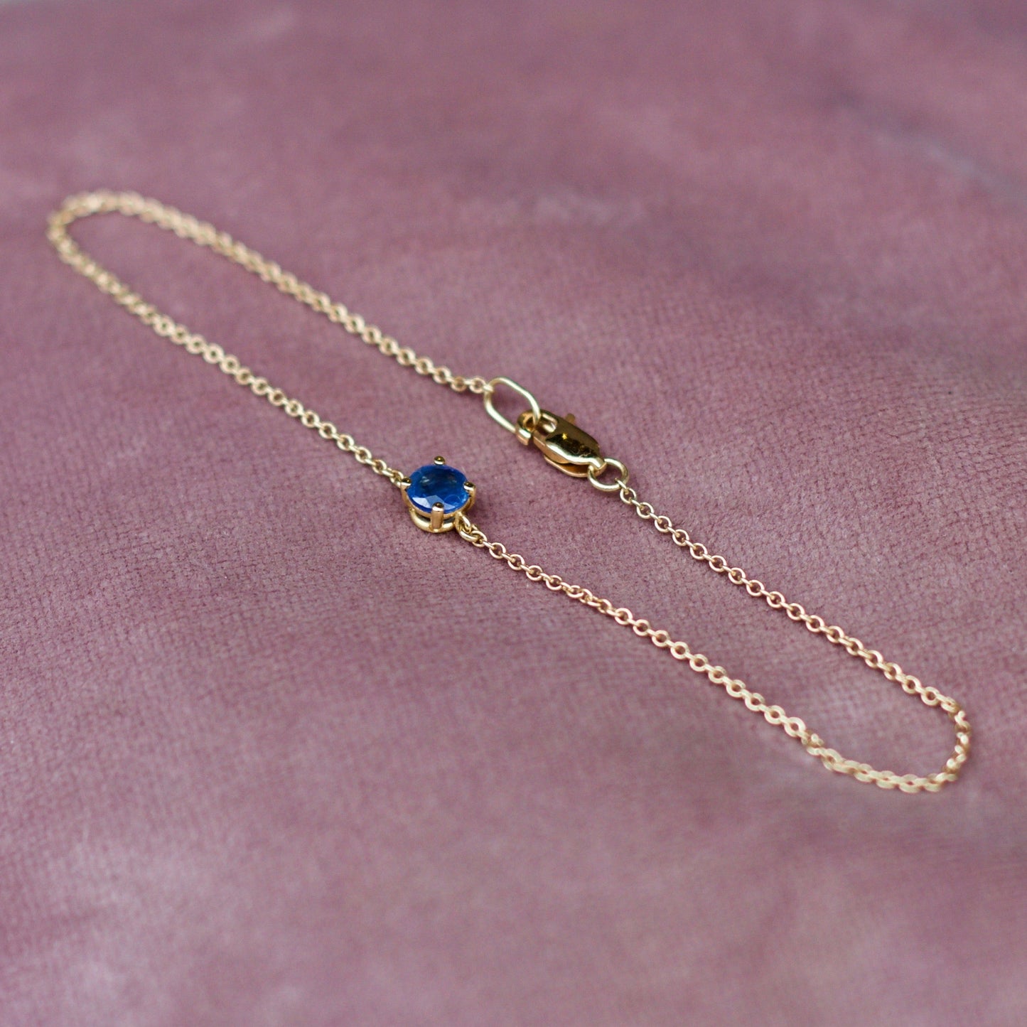 Classic Sapphires Bracelet-Gold Blue Sapphires 14 Karat