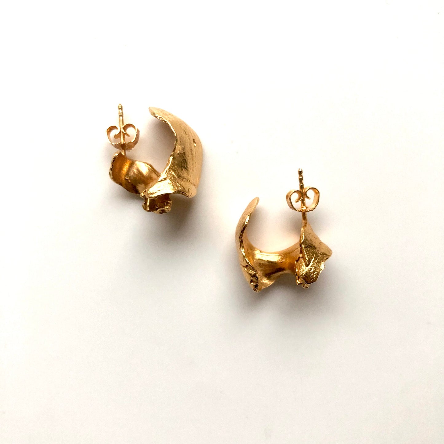 Coquille Gold Earrings-  Gold Plated Silver