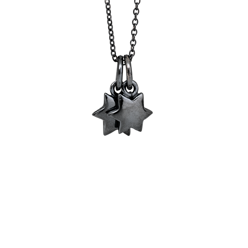 Little Star Necklace -925 oxydized Silver