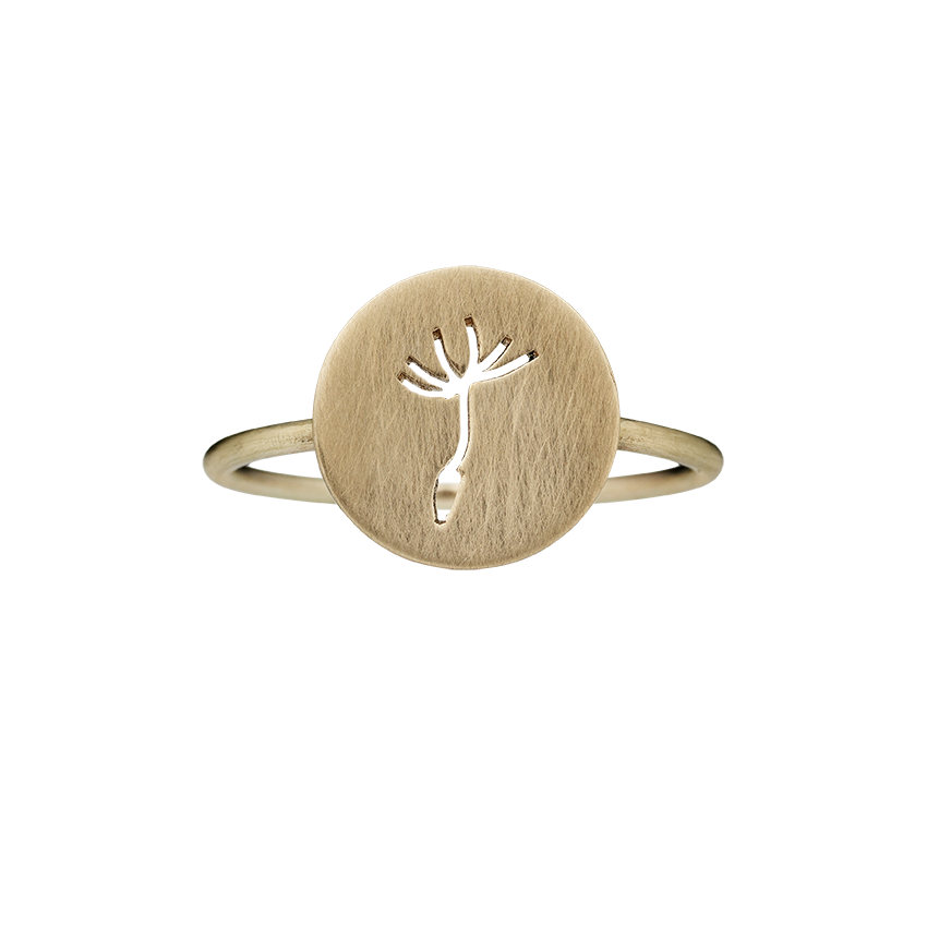 Little Silhouette Round – Dandelion Ring-Gold   14 Karat