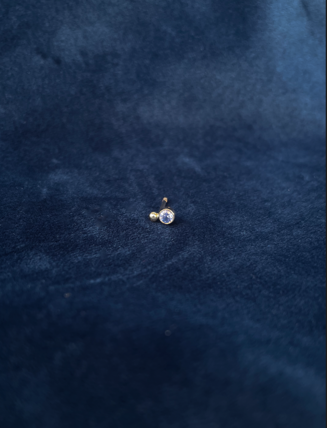 Classic Blue Sapphires Earring (sold as single)-Gold Blue Sapphires 14 Karat