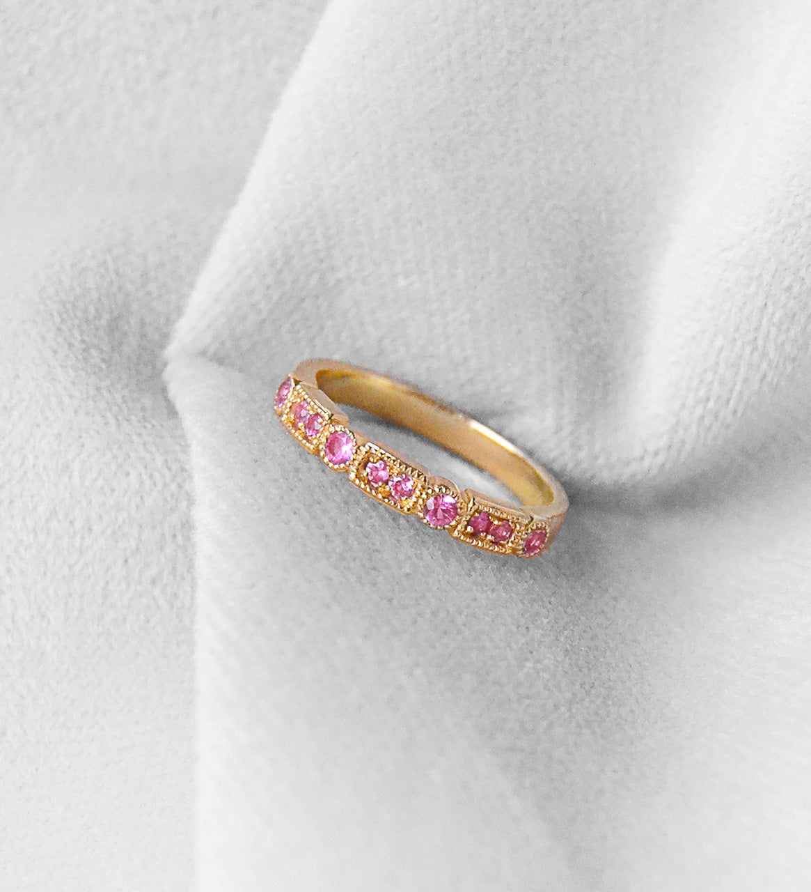 Trine Ji Light Pink Ring - 14 Karat Gold Light Pink Sapphires