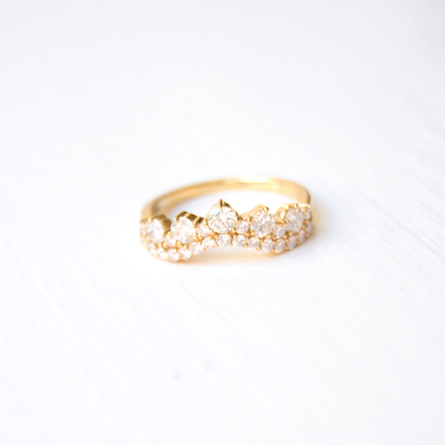 Josephine Diamond Ring - 14 Karat Gold White Diamond