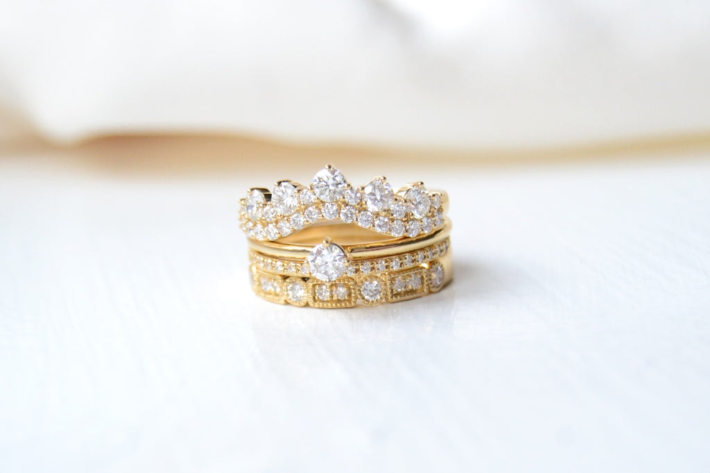 Sarah Lil Diamond  Ring - 14 Karat Gold White Diamond