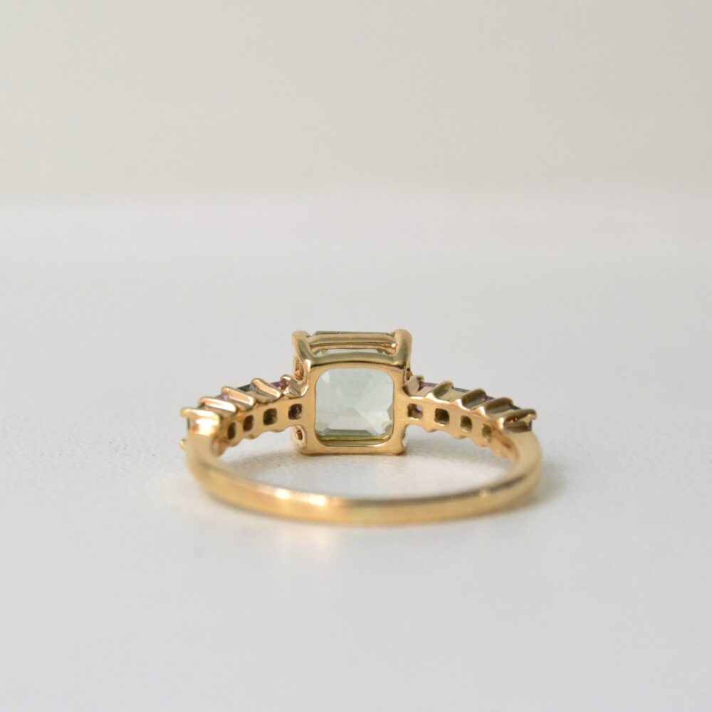 Daraya Lili Ring - 18 Karat Gold Pink, Green Tourmalin, Sapphires