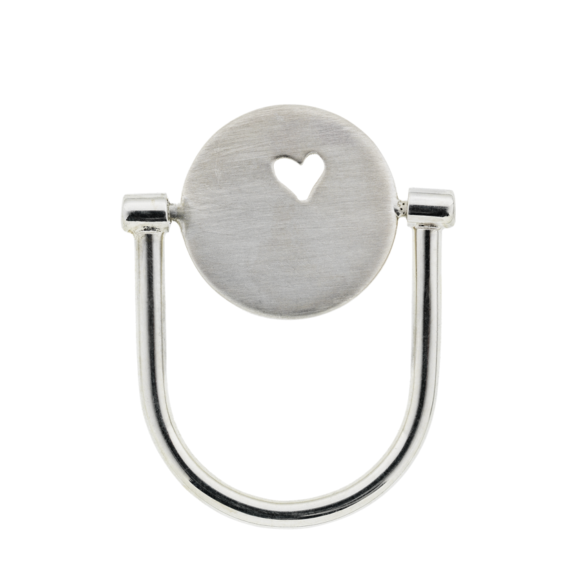 Little Silhouette – Spinning- Single Heart Ring-925 Silver or Gold   14 Karat