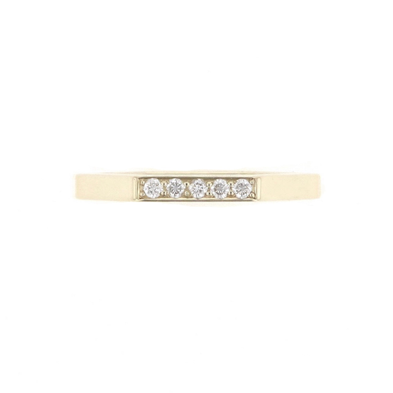Hexagon Ring Sparkling Diamonds Ring- White Diamond  14 Karat Gold