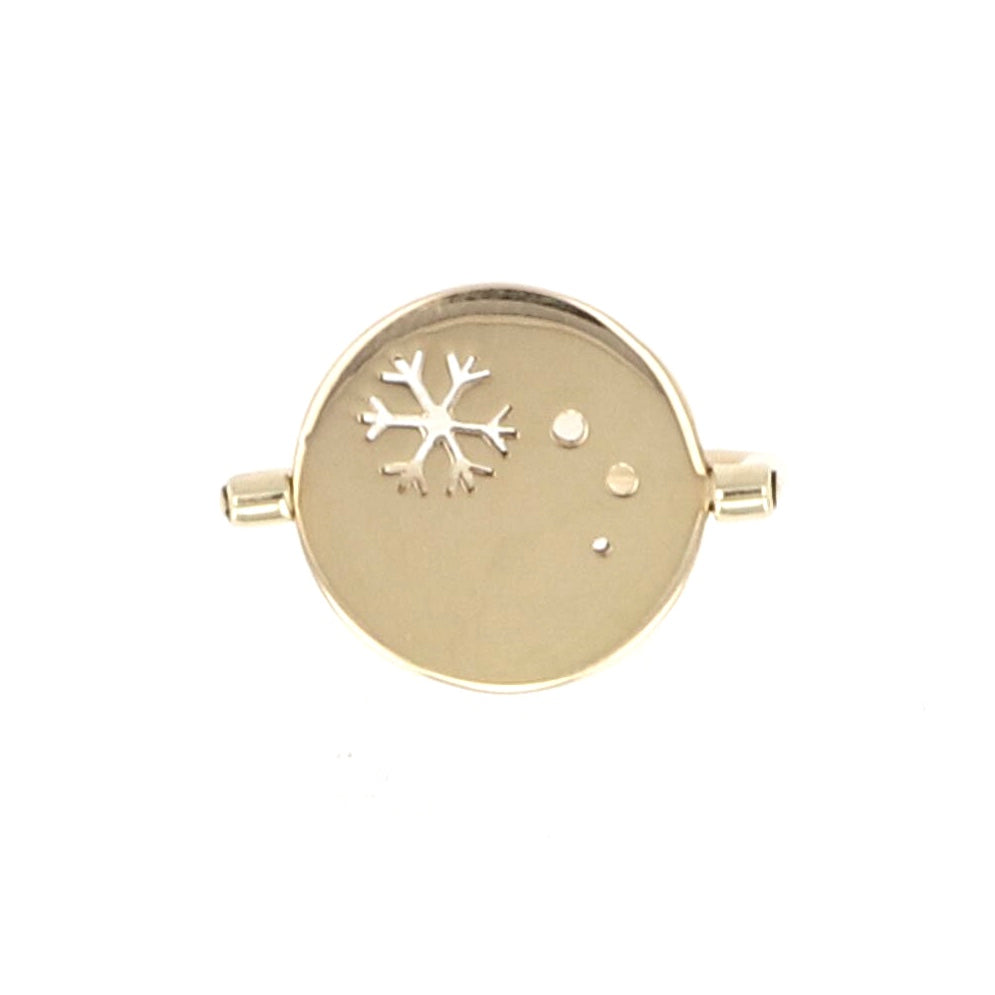 Little Silhouette – Spinning- Snowflake Ring-925 Silver or Gold   14 Karat