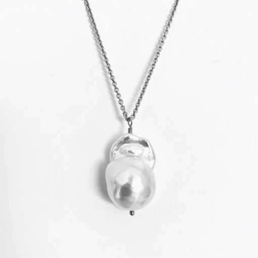 BaroqueNecklace Pearls Necklace  -925 Silver