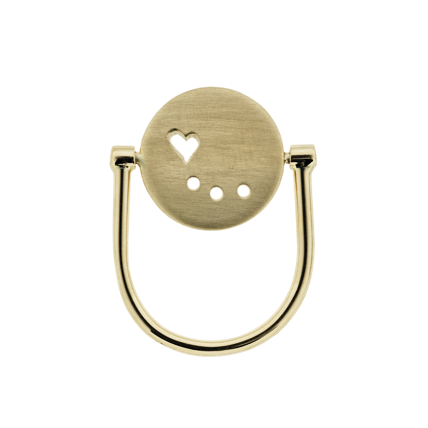 Little Silhouette – Spinning- Heart Ring-925 Silver or Gold   14 Karat