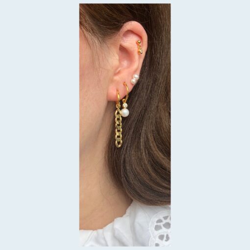 Savannah Hoops Earring -  Gold Plated Silver