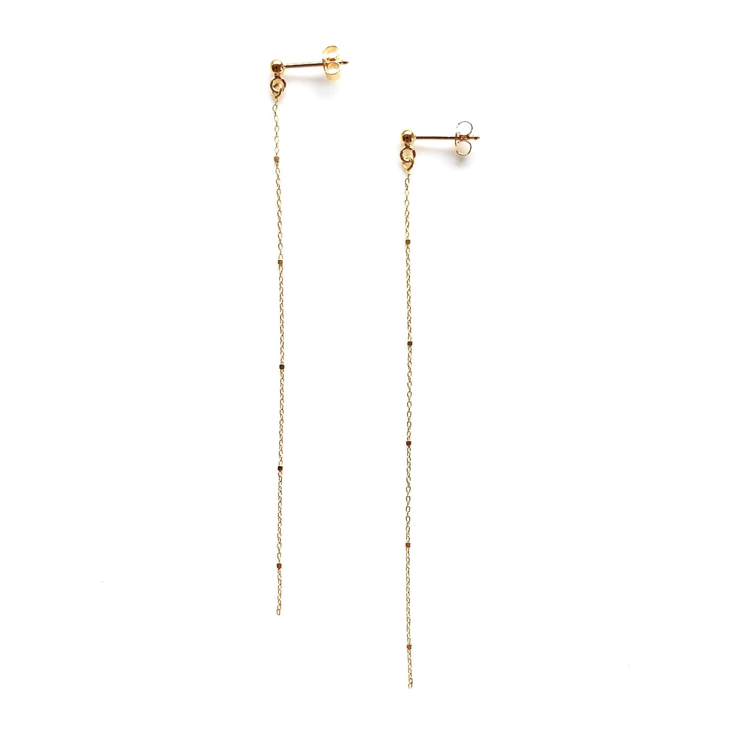 Swing Gold Earrings -  Gold Plated Silver