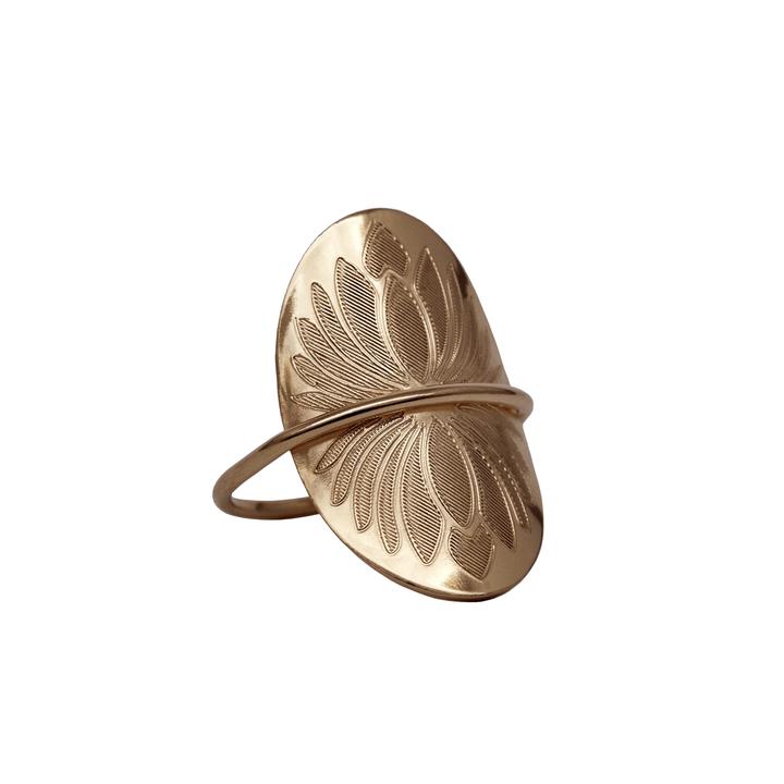 Lotus Ring  -  Gold Plated Silver